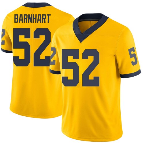 Karsen Barnhart Michigan Wolverines Men's NCAA #52 Maize Limited Brand Jordan College Stitched Football Jersey CFA3754RQ